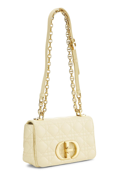 Dior, Yellow Cannage Calfskin Caro Bag Small, Yellow