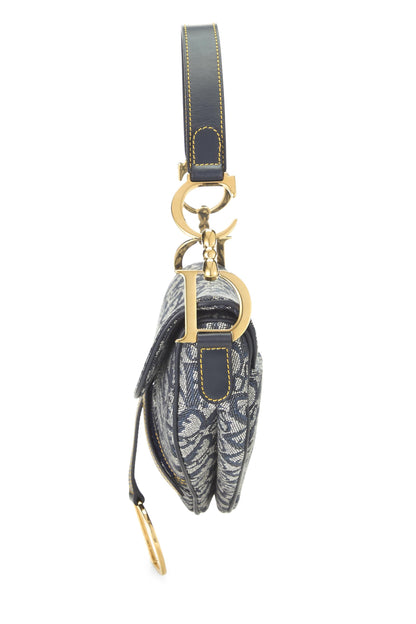 Dior, Navy Trotter Canvas Saddle Bag, Navy