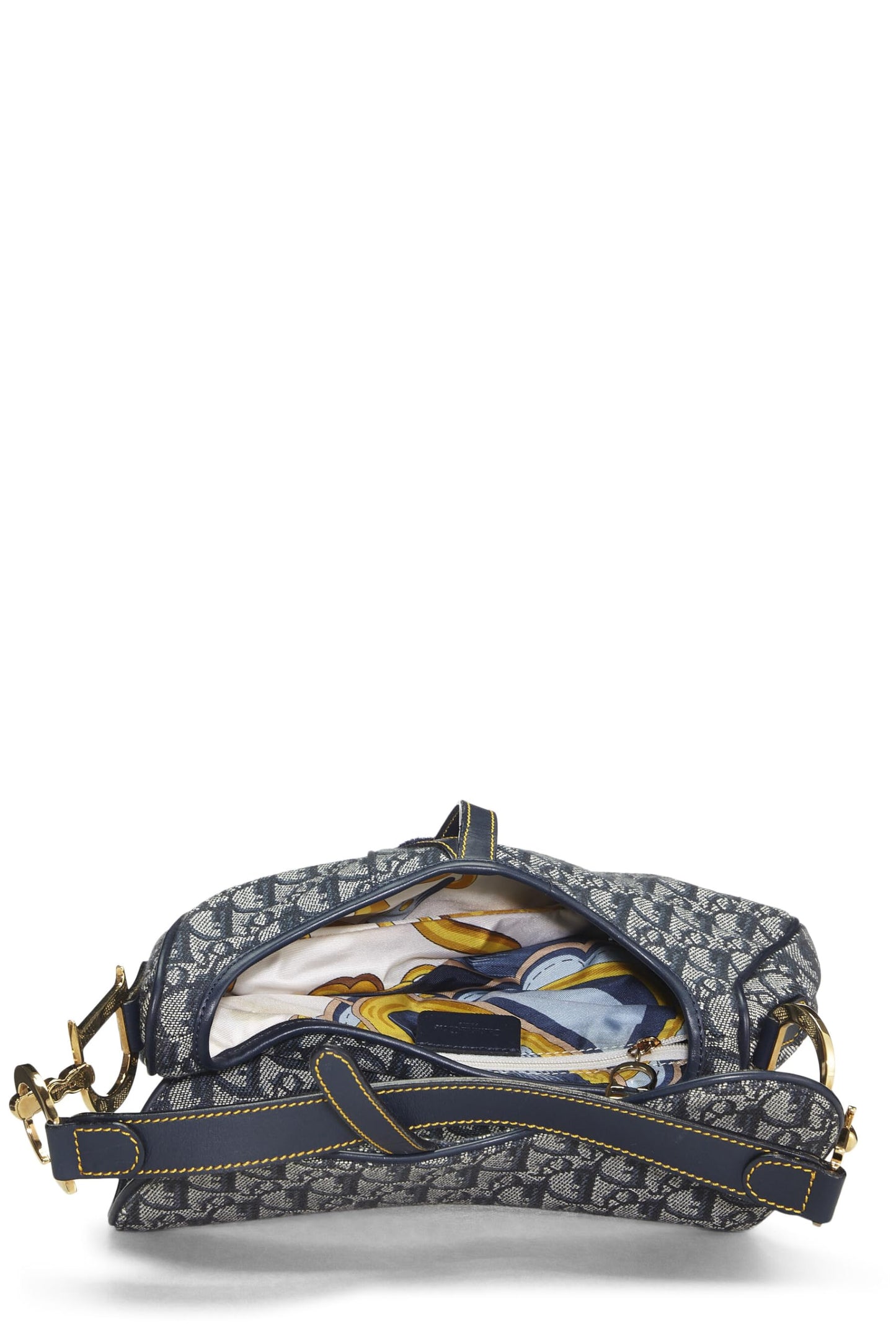 Dior, Navy Trotter Canvas Saddle Bag, Navy
