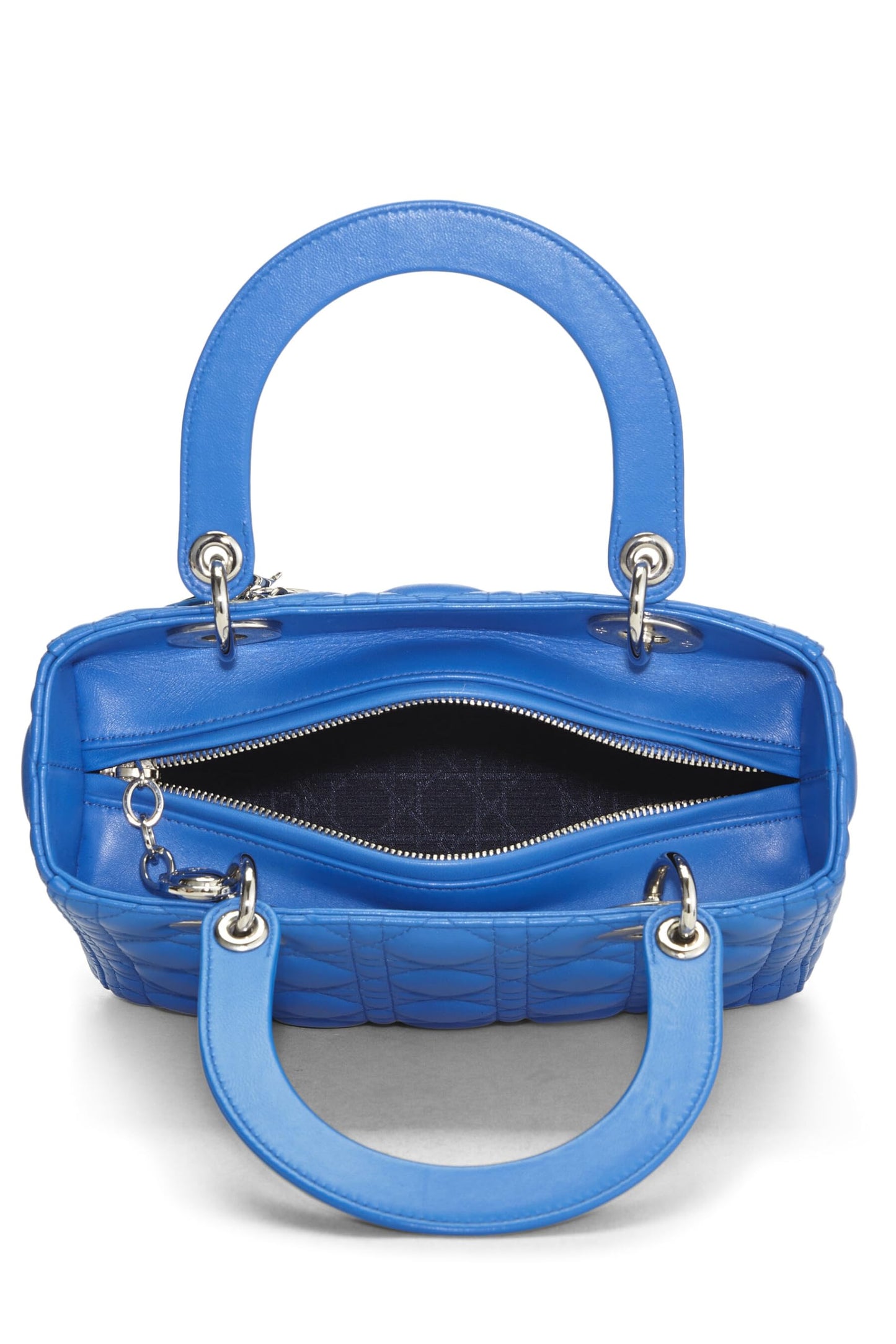 Dior, Blue Cannage Quilted Lambskin Lady Dior Medium, Blue