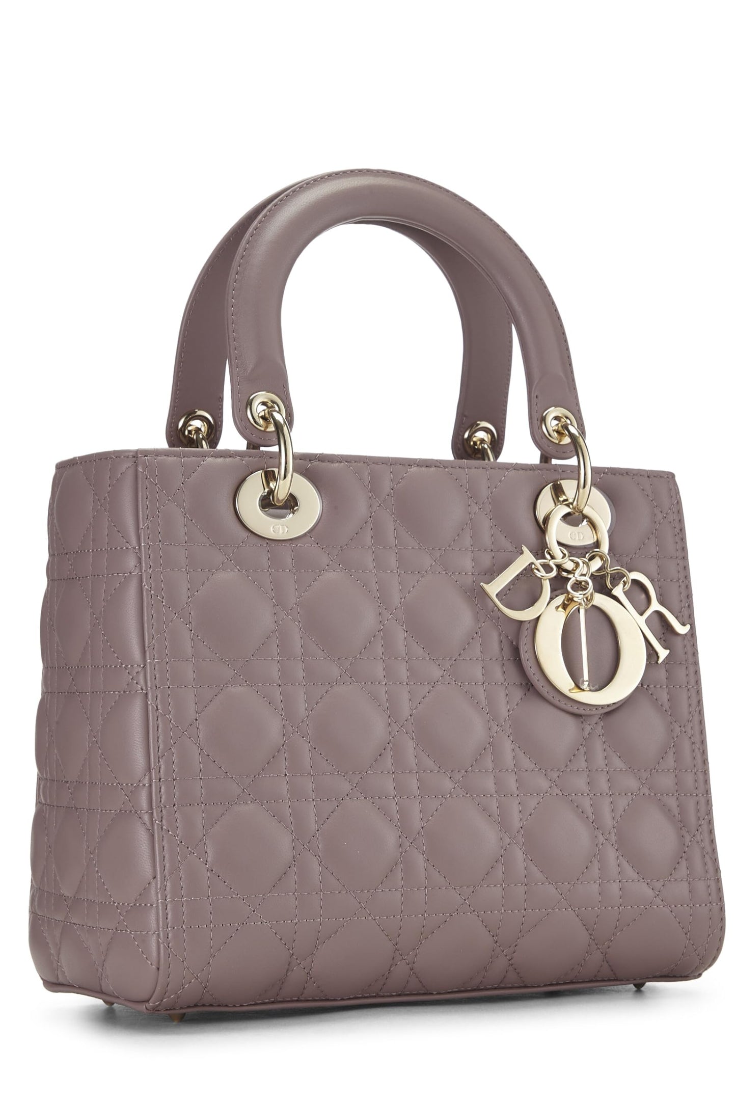 Dior, Purple Cannage Quilted Lambskin Lady Dior Medium, Purple