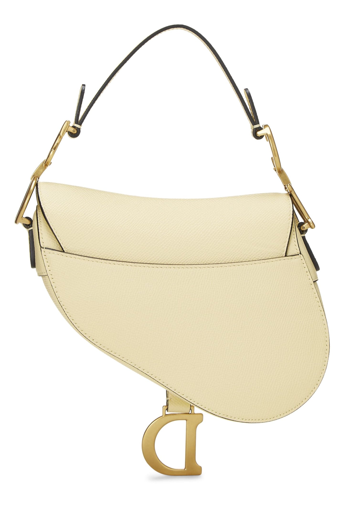 Dior, Cream Leather Saddle Bag Mini, Yellow