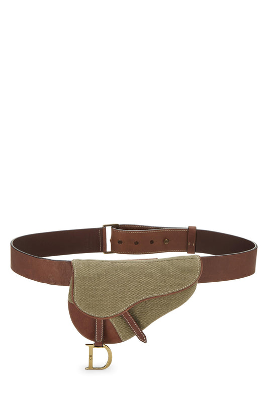 Dior, Green Canvas Saddle Belt Bag, Green