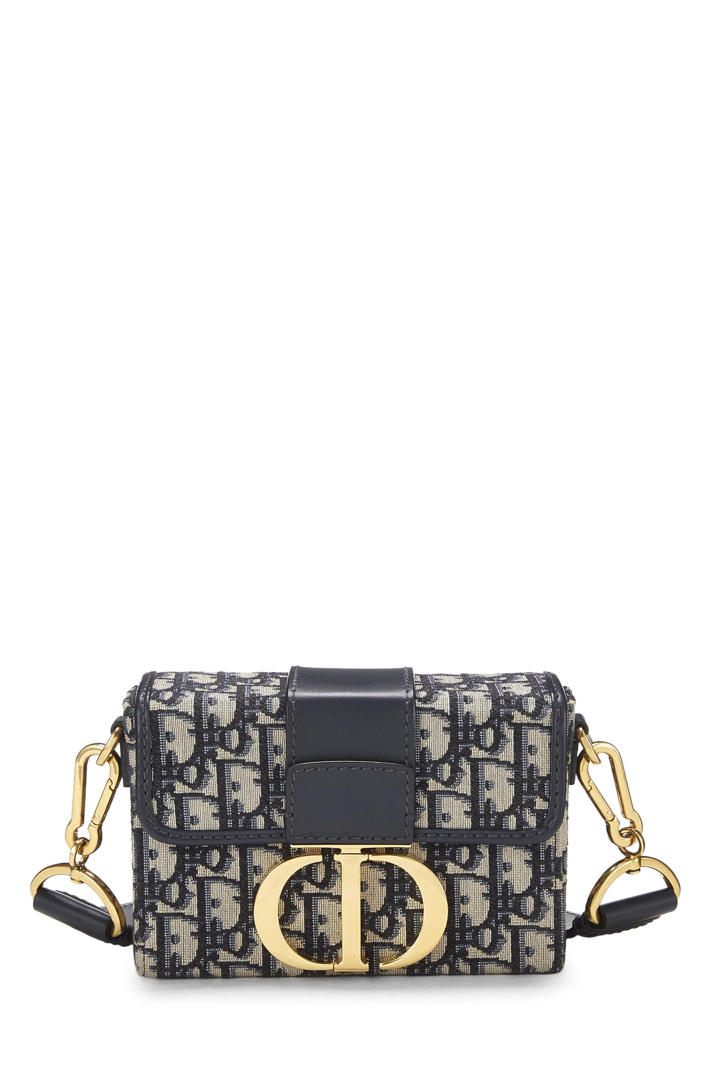 Dior, Navy Oblique Jacquard 30 Montaigne Box Bag, Navy