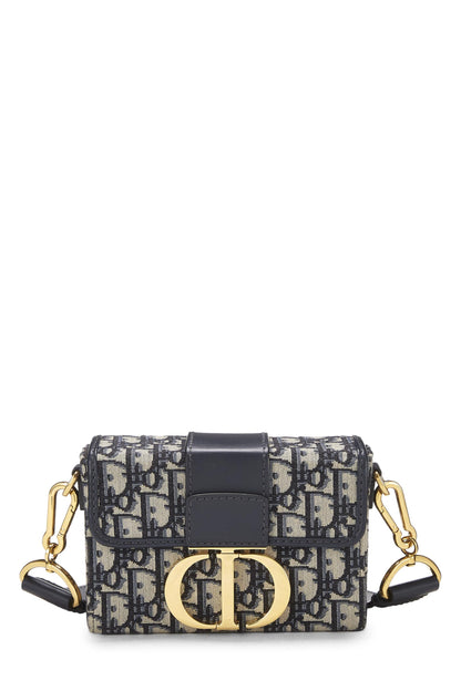 Dior, Navy Oblique Jacquard 30 Montaigne Box Bag, Navy