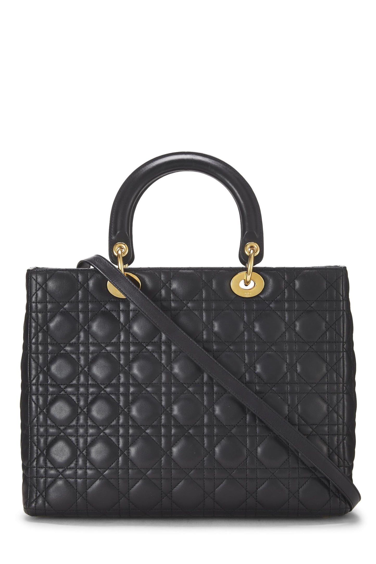 Dior, Black Cannage Leather Lady Dior Large, Black