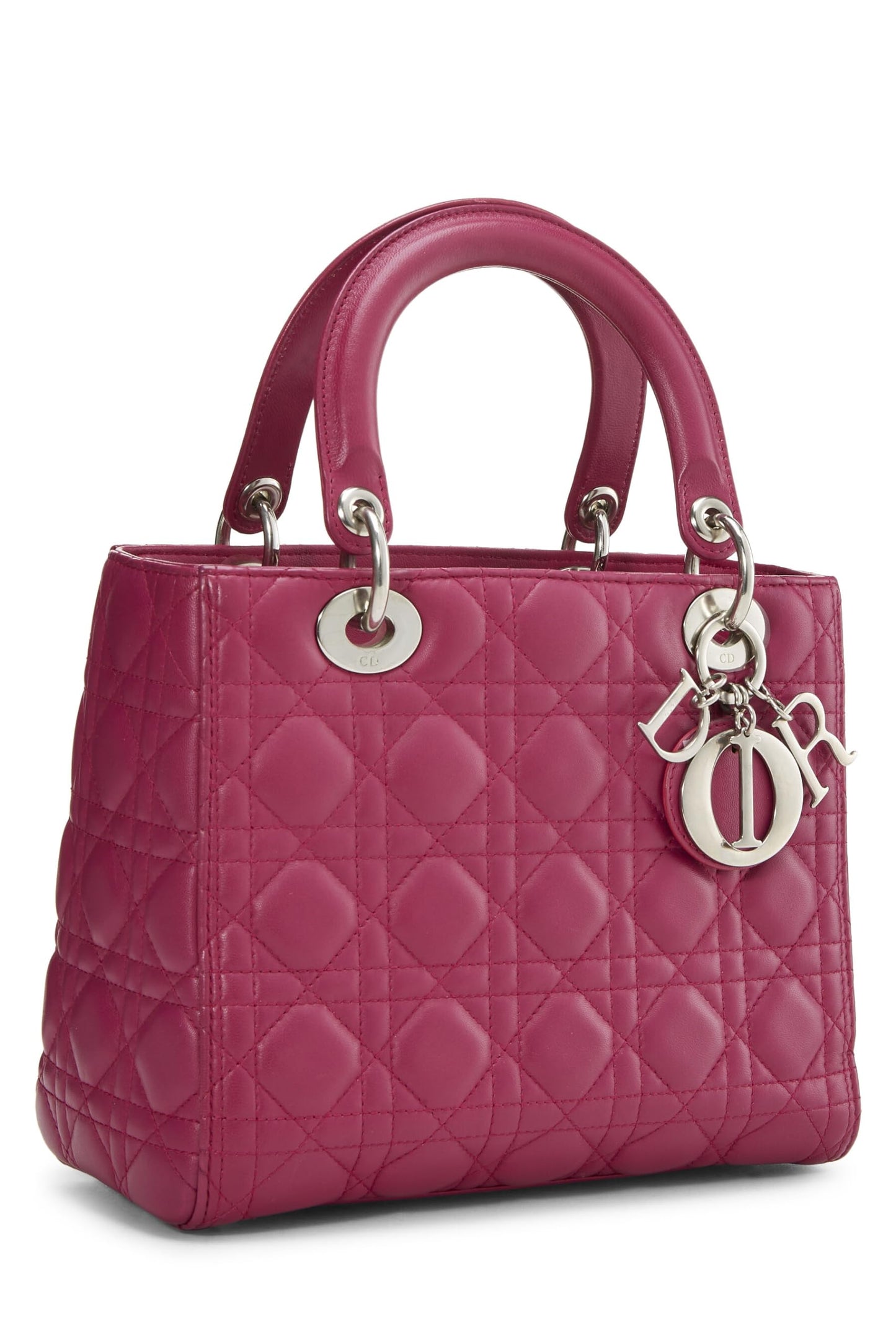 Dior, Purple Cannage Quilted Lambskin Lady Dior Medium, Purple