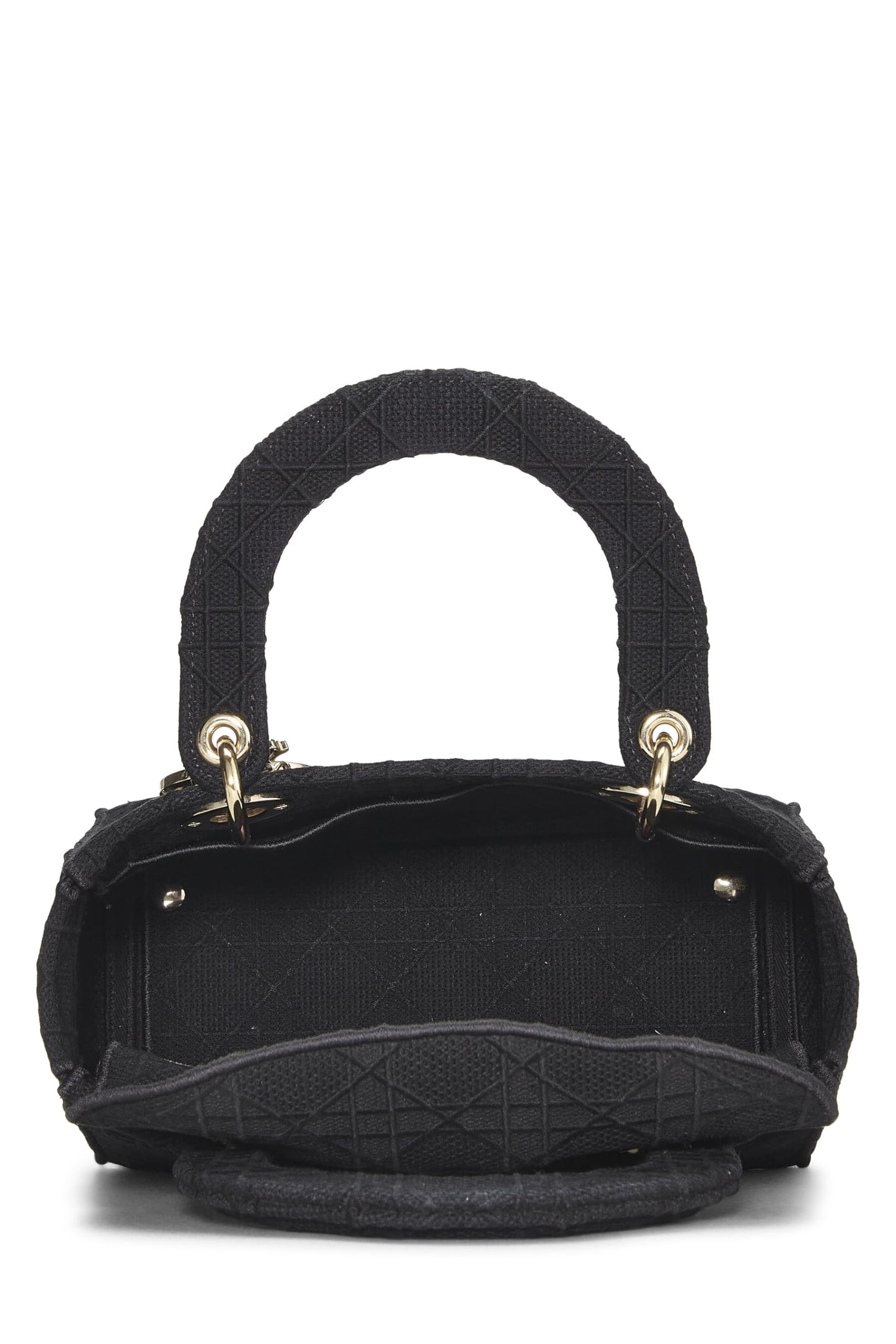 Dior, Black Cannage Canvas Lady D-Lite Medium, Black