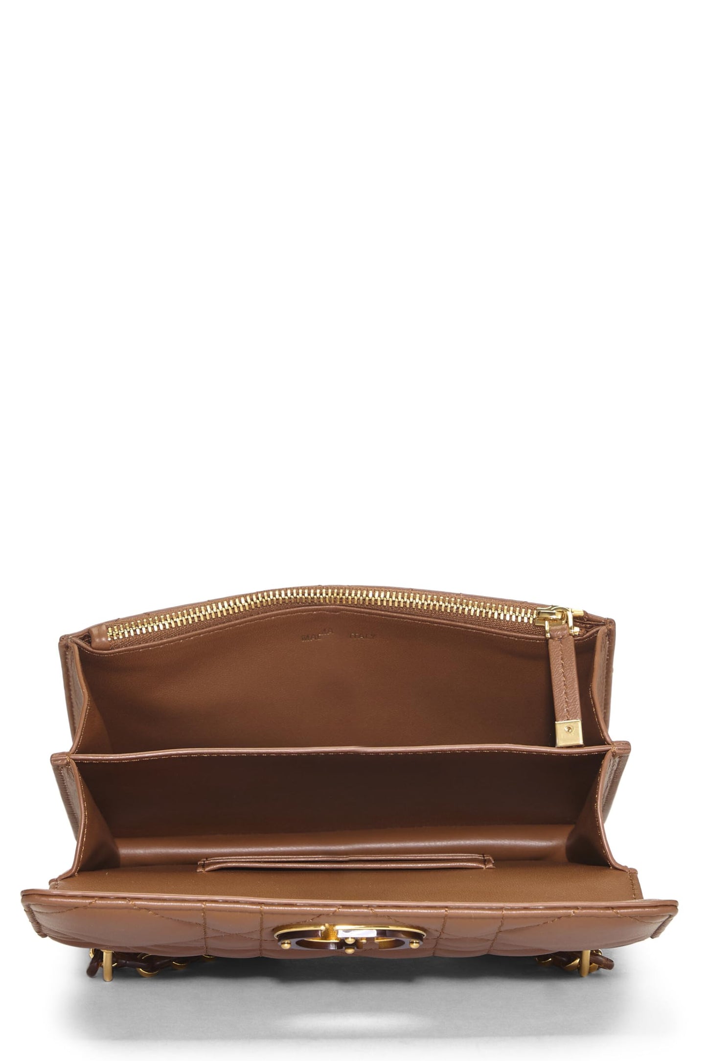 Dior, Brown Cannage Lambskin Miss Caro Bag Mini, Brown