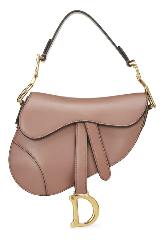 Dior, Pink Calfskin Saddle Bag Mini, Pink