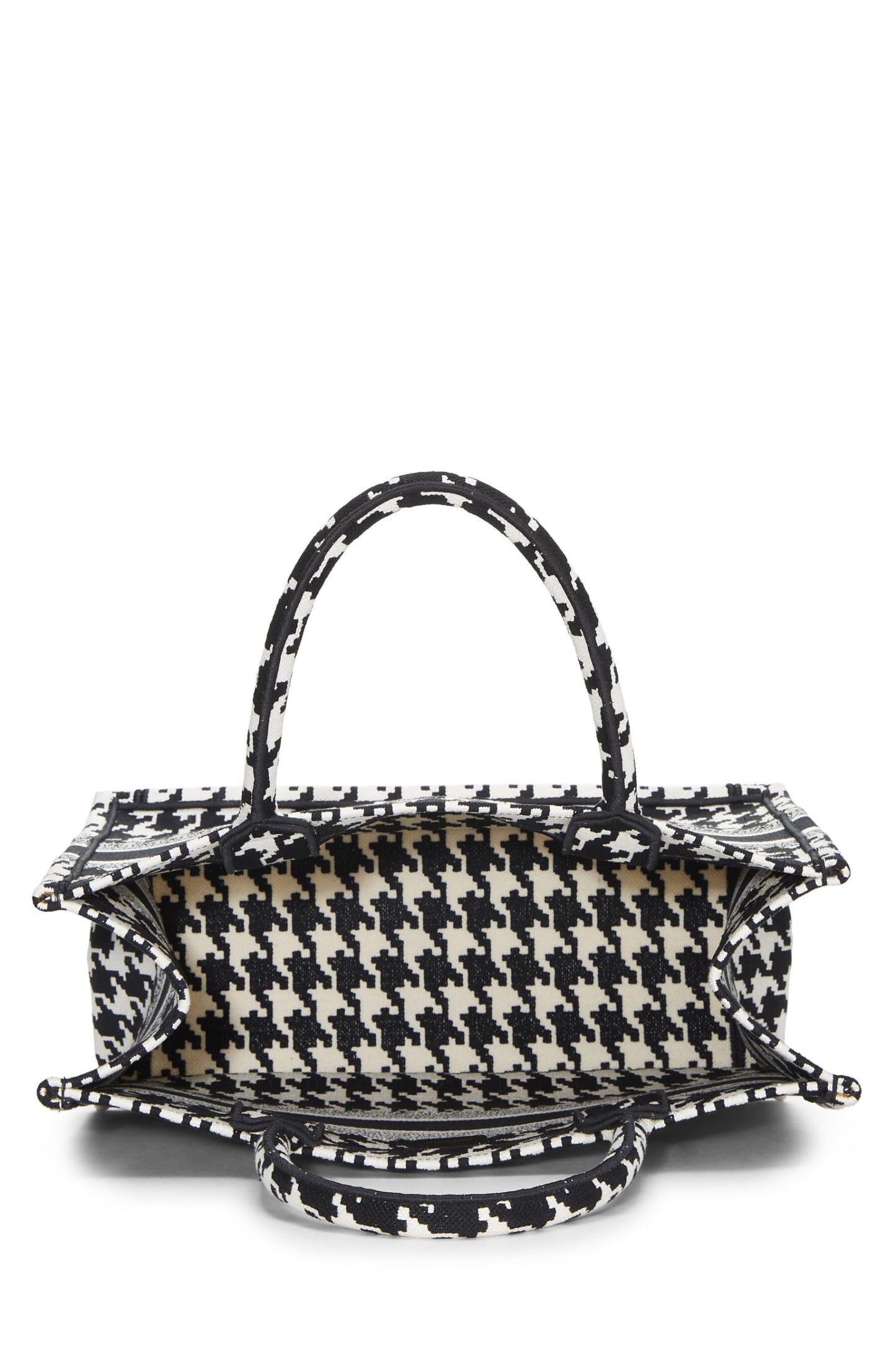 Dior, Black & White Houndstooth Book Tote Medium, Multi