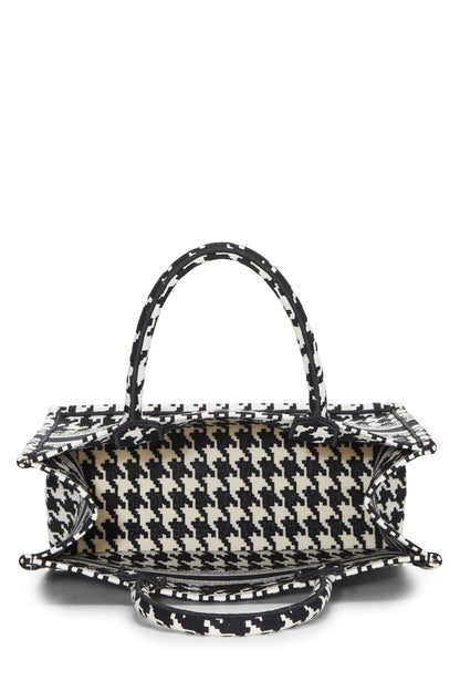Dior, Black & White Houndstooth Book Tote Medium, Multi