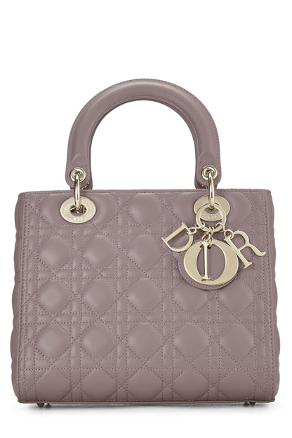 Dior, Purple Cannage Quilted Lambskin Lady Dior Medium, Purple
