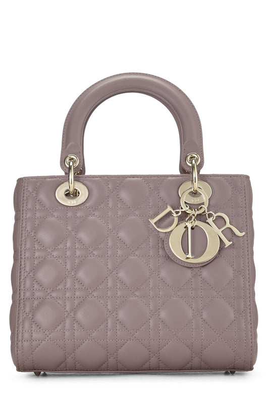 Dior, Purple Cannage Quilted Lambskin Lady Dior Medium, Purple
