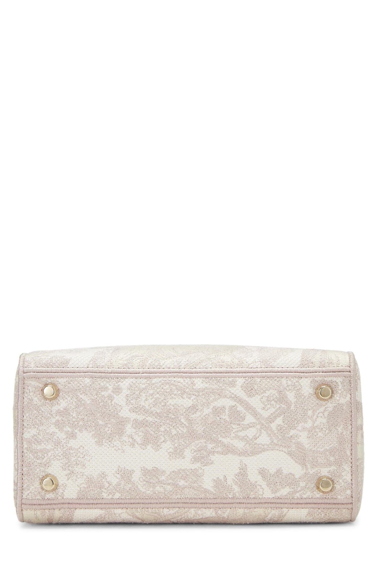 Dior, Pink Embroidered Canvas Lady D-Lite Medium, Pink