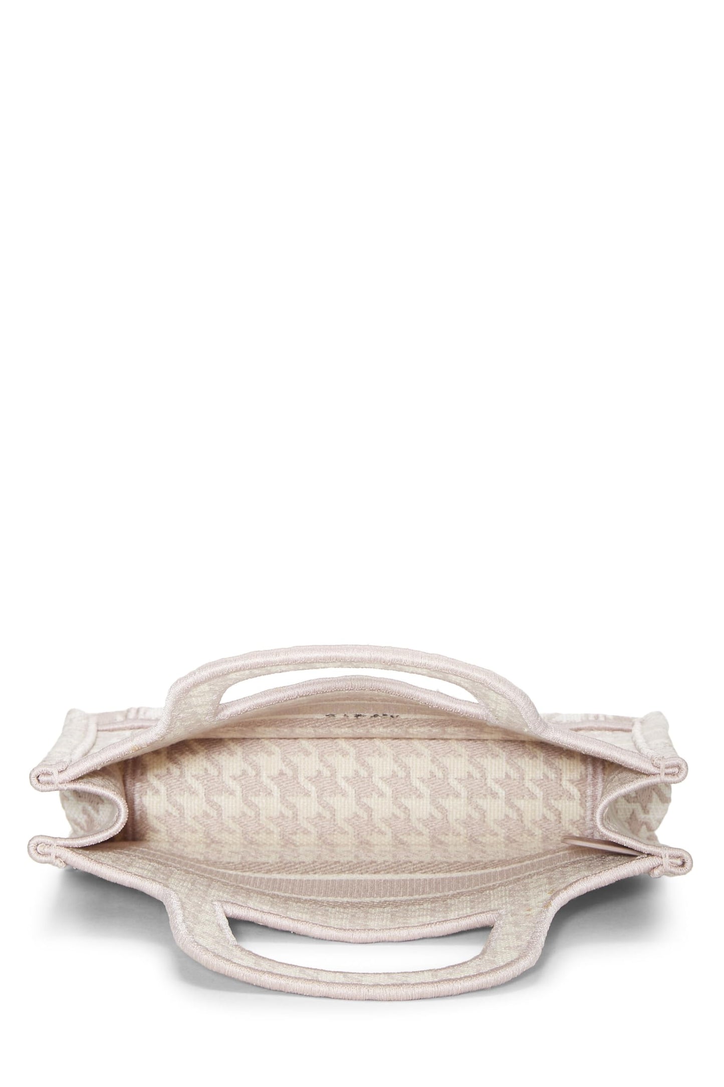 Dior, Pink Houndstooth Canvas Book Tote Mini, Pink