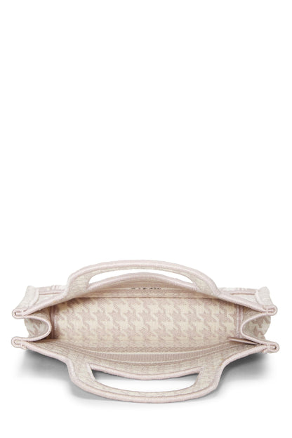 Dior, Pink Houndstooth Canvas Book Tote Mini, Pink