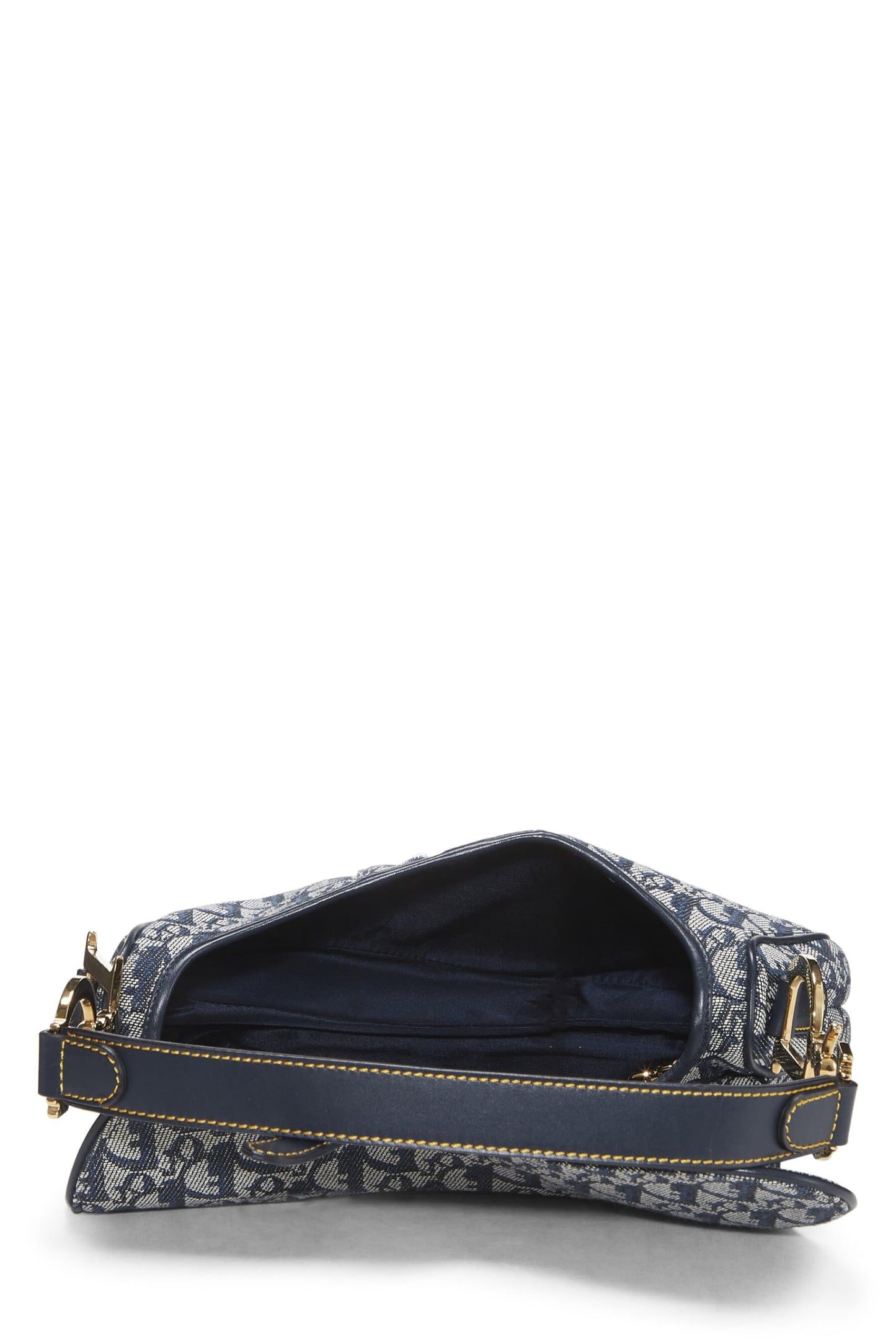 Dior, Navy Trotter Canvas Saddle Bag, Navy