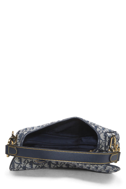 Dior, Navy Trotter Canvas Saddle Bag, Navy