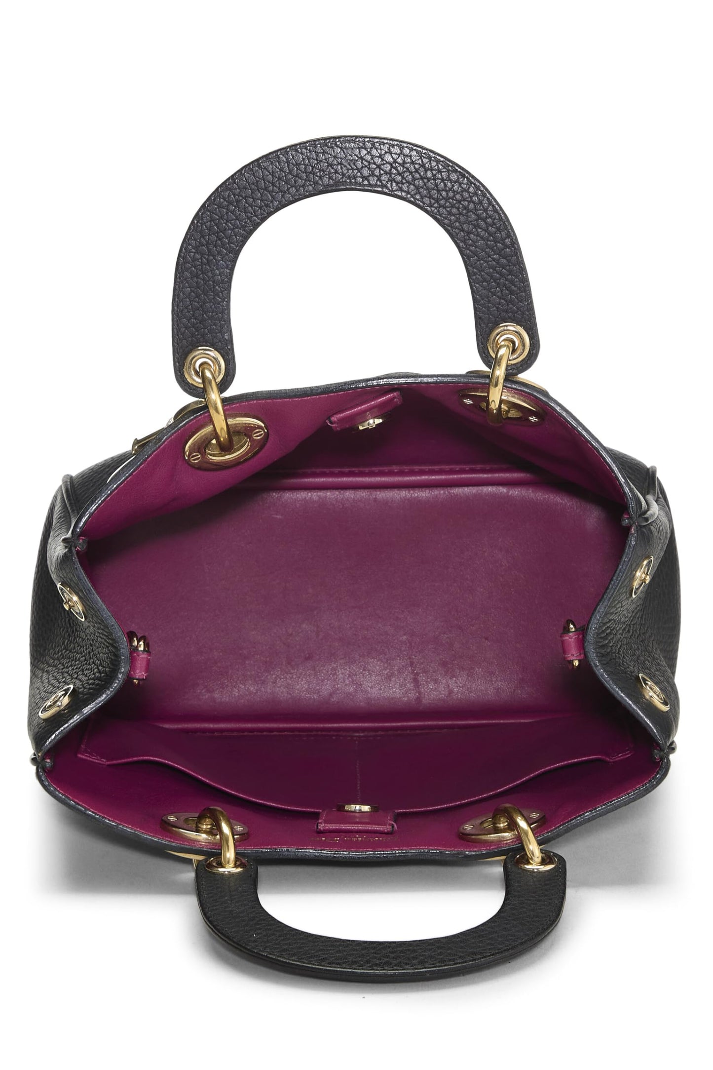 Dior, Black Leather Diorissimo Handbag Mini, Black