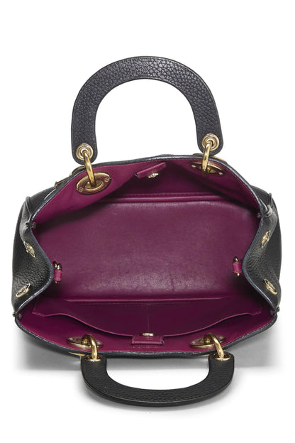 Dior, Black Leather Diorissimo Handbag Mini, Black
