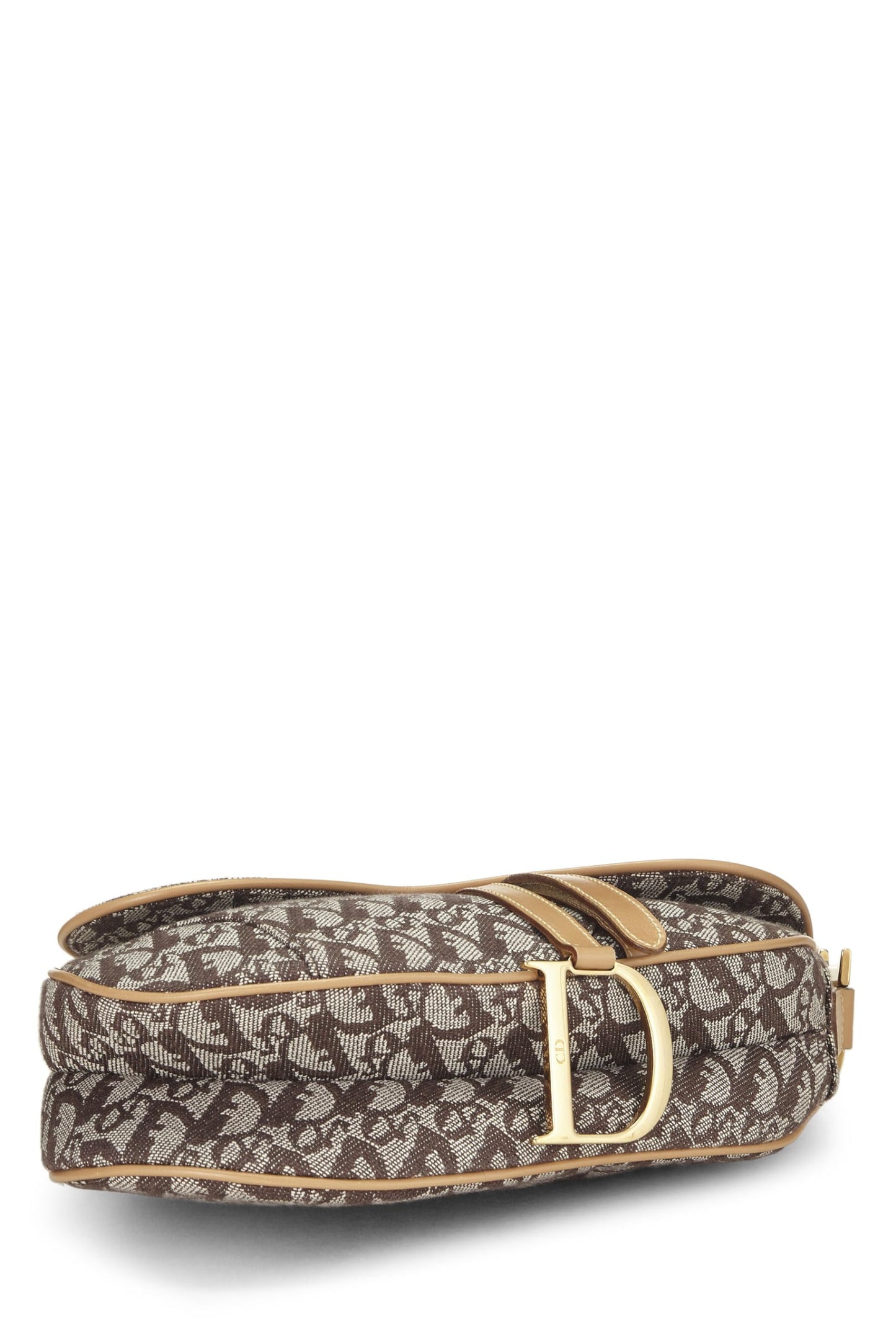 Dior, Brown Trotter Canvas Saddle Bag, Beige