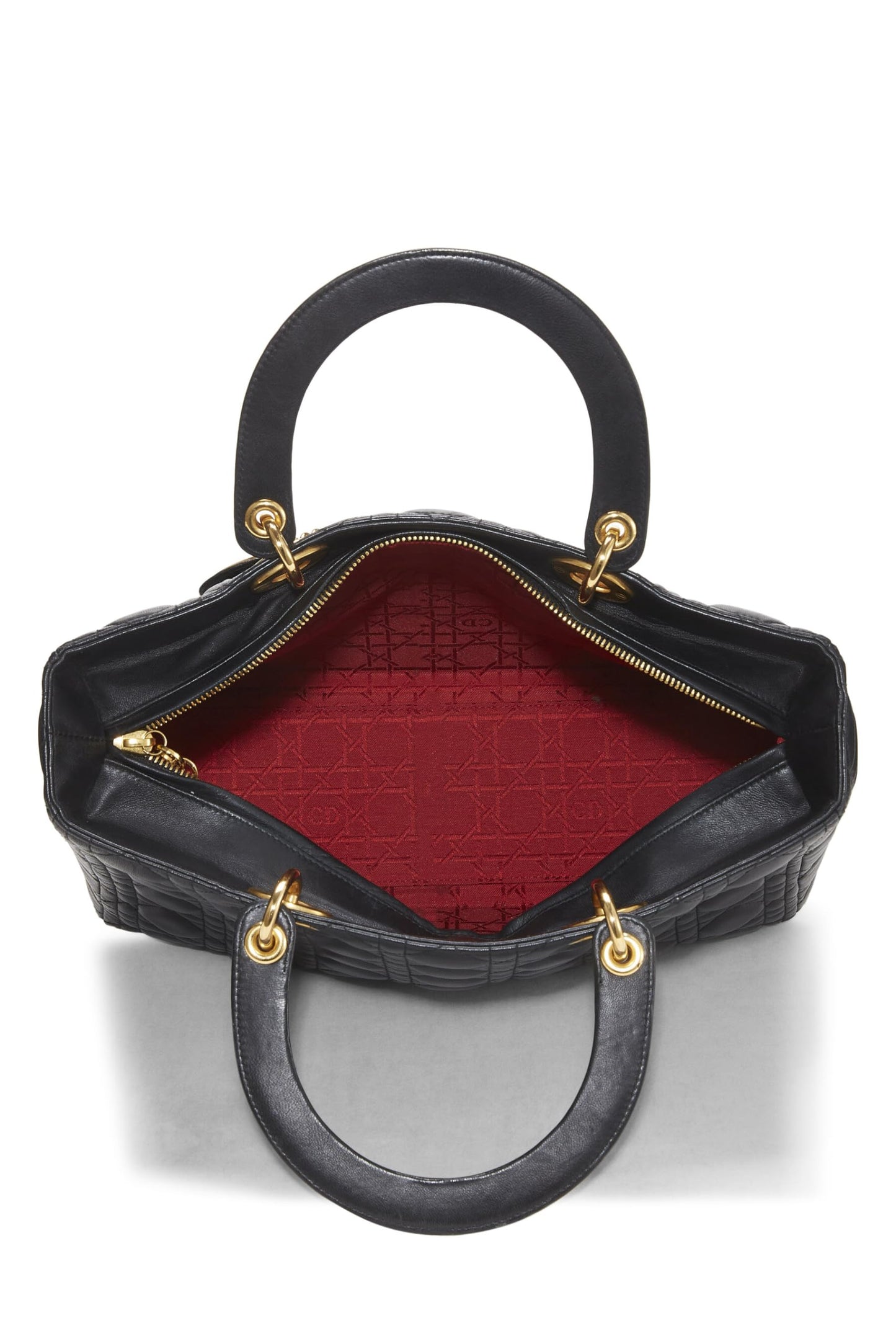 Dior, Black Cannage Leather Lady Dior Large, Black