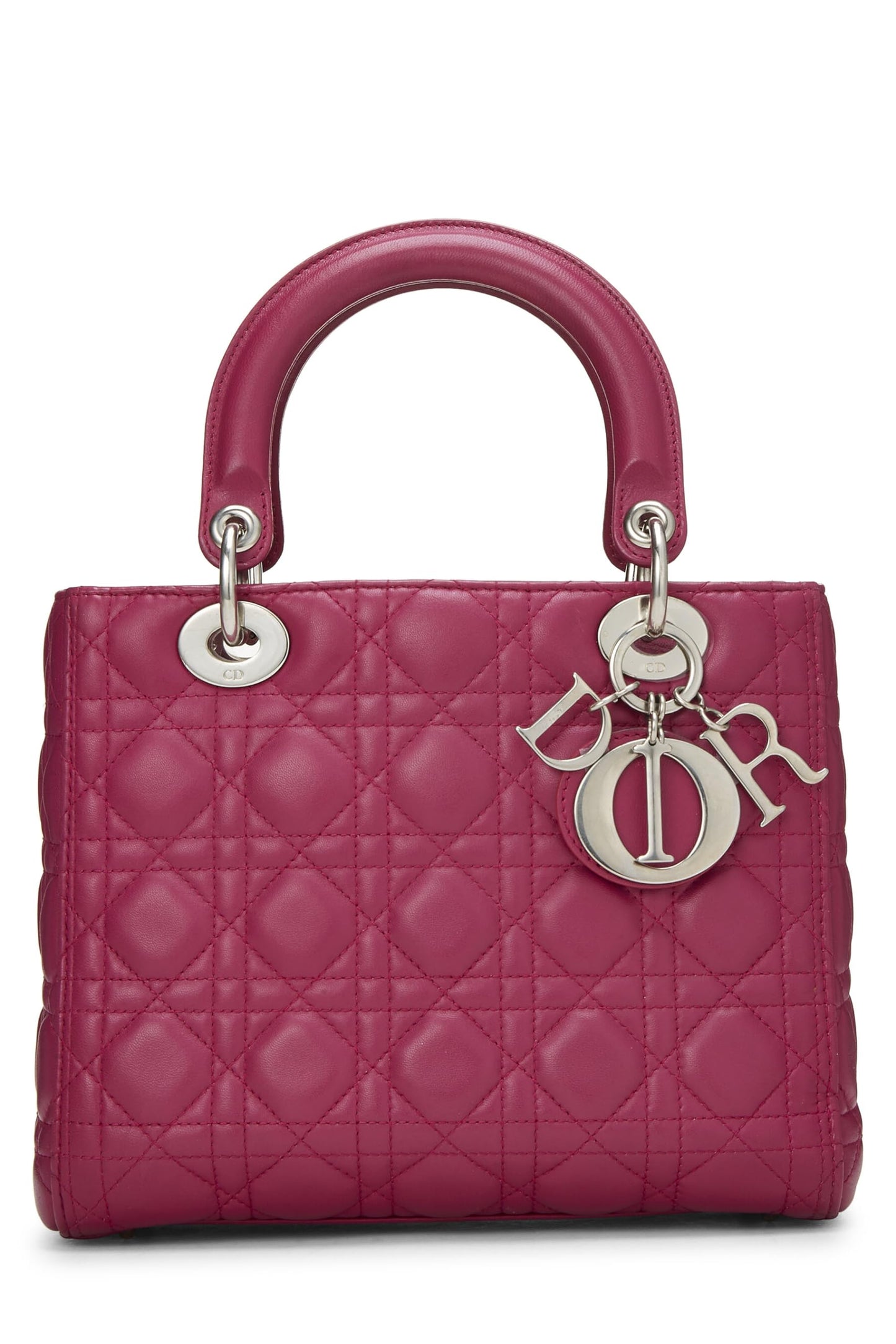 Dior, Purple Cannage Quilted Lambskin Lady Dior Medium, Purple