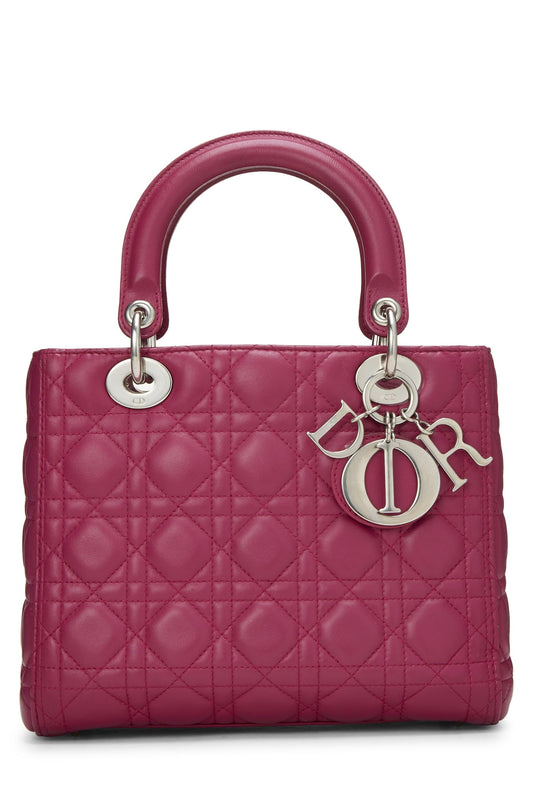 Dior, Purple Cannage Quilted Lambskin Lady Dior Medium, Purple