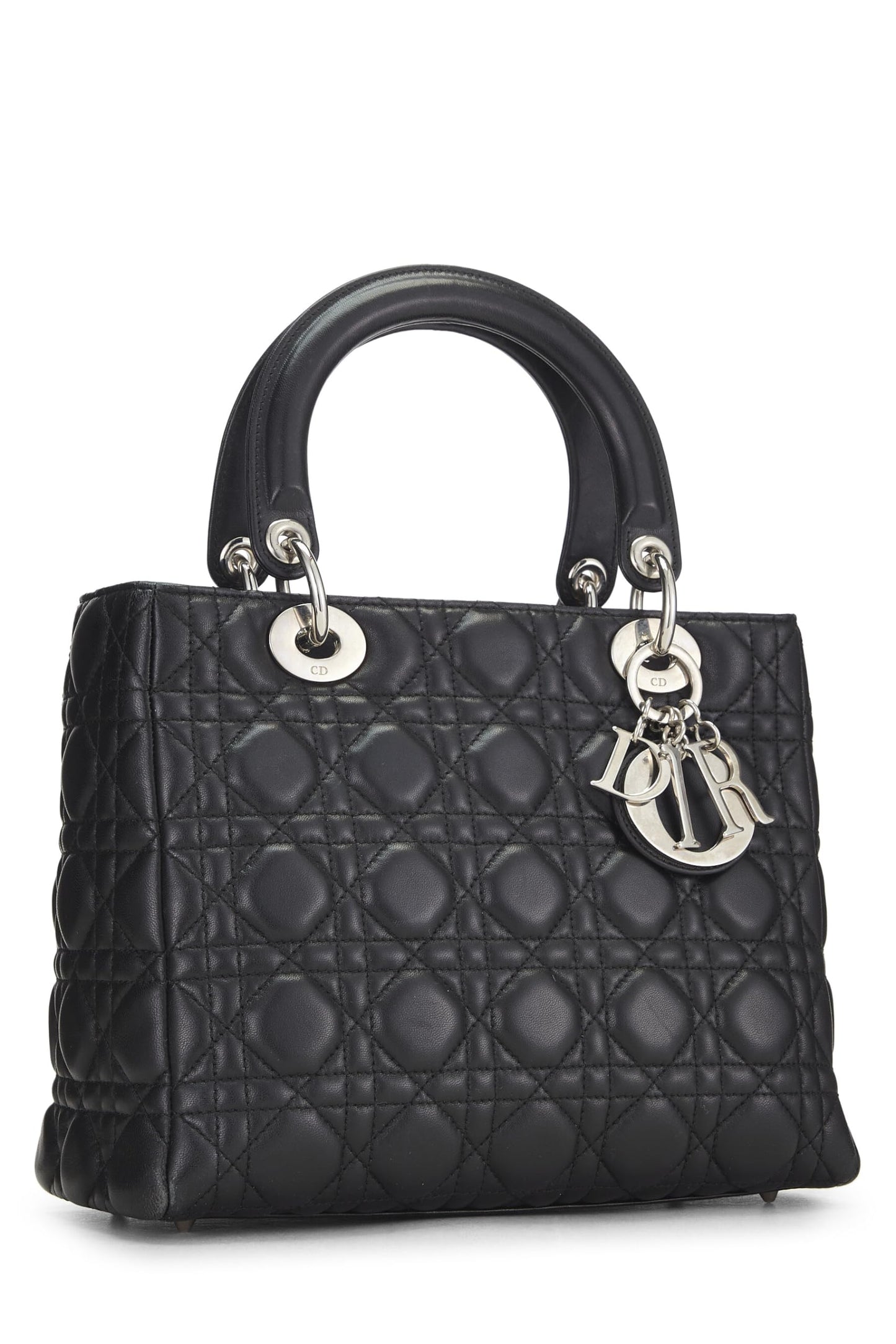 Dior, Black Cannage Quilted Lambskin Lady Dior Medium, Black