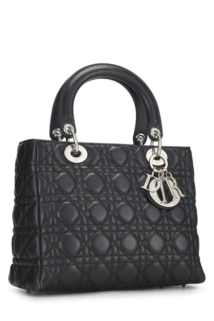 Dior, Black Cannage Quilted Lambskin Lady Dior Medium, Black