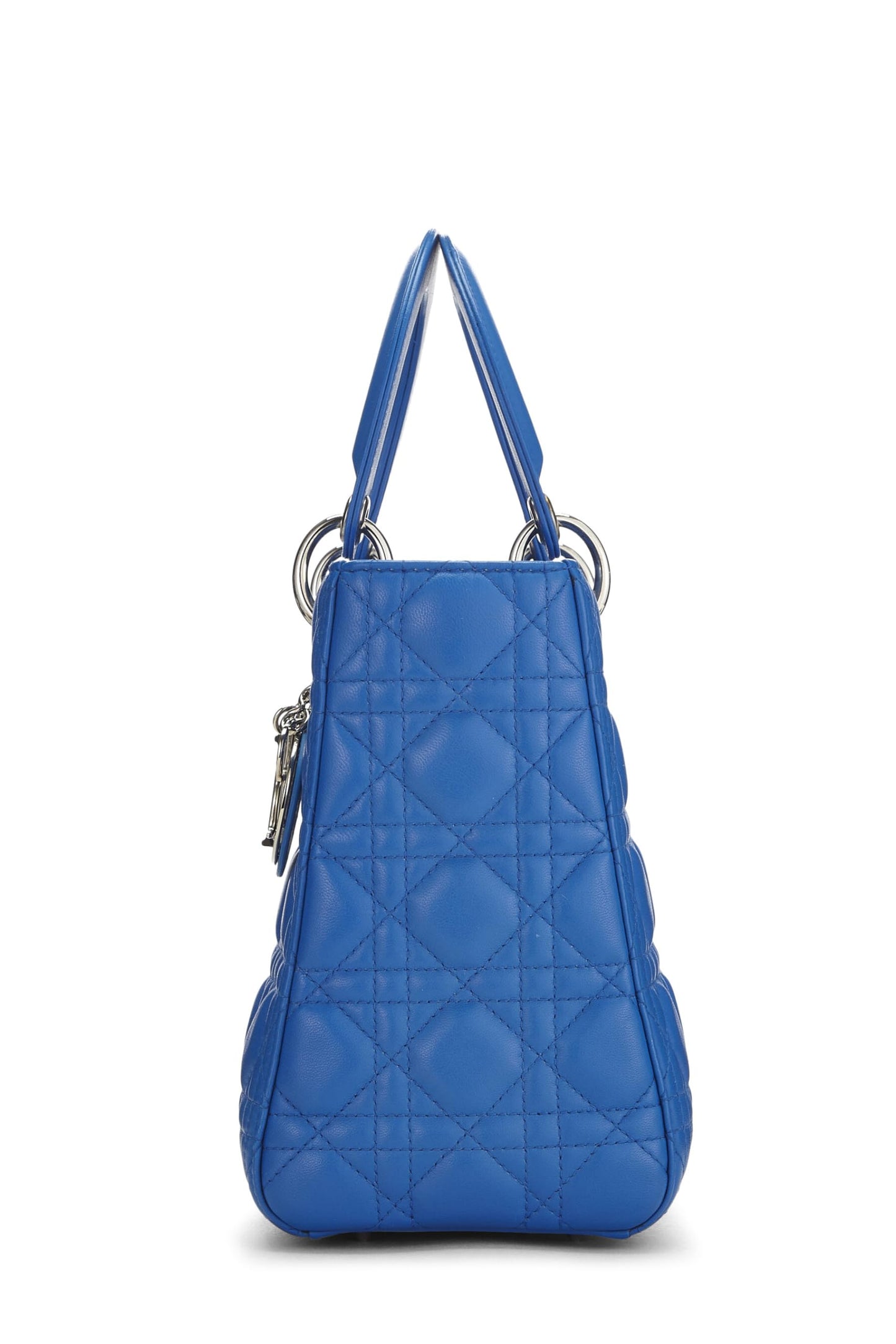 Dior, Blue Cannage Quilted Lambskin Lady Dior Medium, Blue