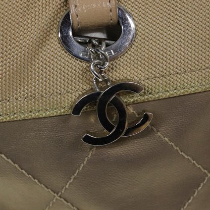CHANEL Wild Stitch Tote Bag Leather Beige CC 72149