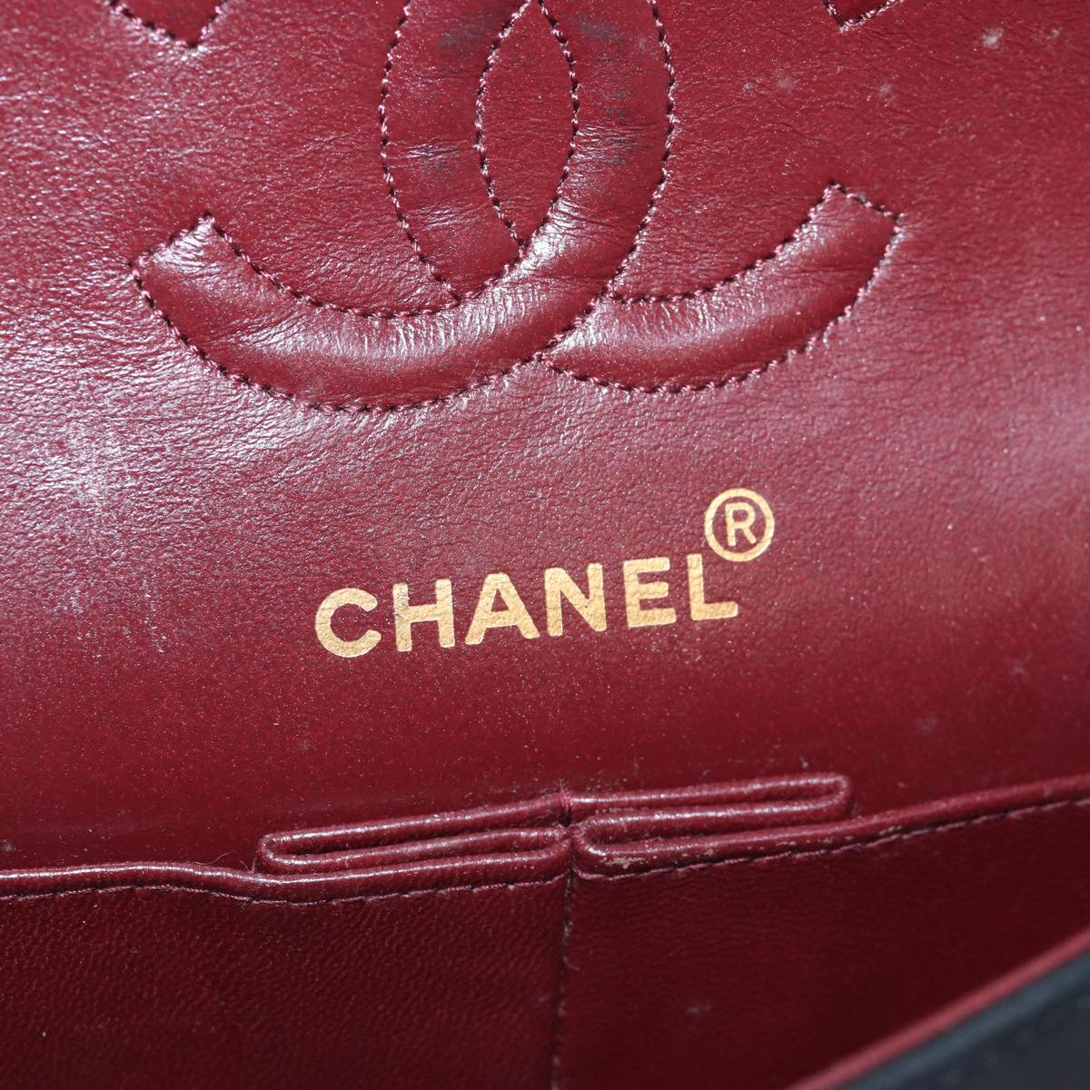 CHANEL Matelasse Chain Shoulder Bag Lamb Skin Black CC 72241A