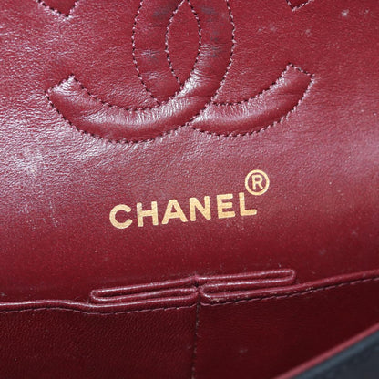 CHANEL Matelasse Chain Shoulder Bag Lamb Skin Black CC 72241A