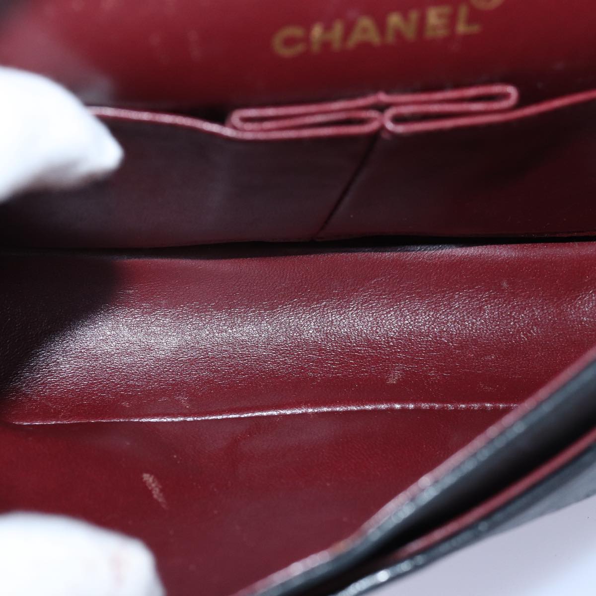 CHANEL Matelasse Chain Shoulder Bag Lamb Skin Black CC 72241A