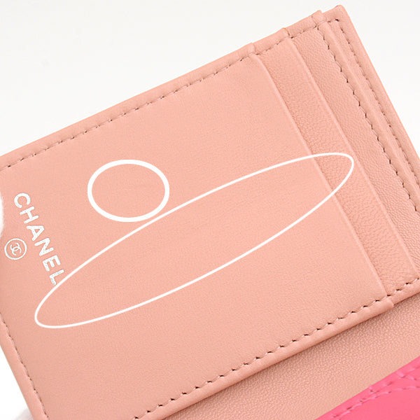 Chanel Camellia Lambskin Trifold Compact Wallet Pink