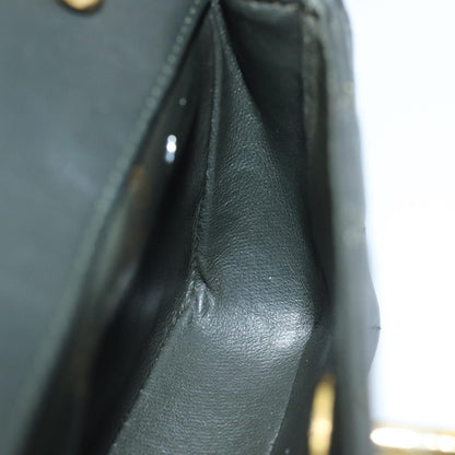 CHANEL Mini Matelasse Turn Lock Chain Bag Lamb Skin Black CC 72435A