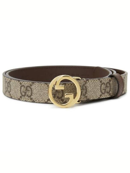 Gucci Blondie Thin Leather Belt Beige