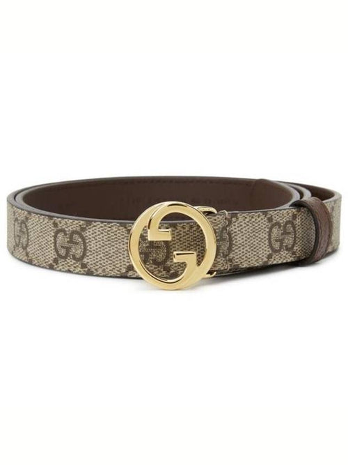 Gucci Blondie Thin Leather Belt Beige