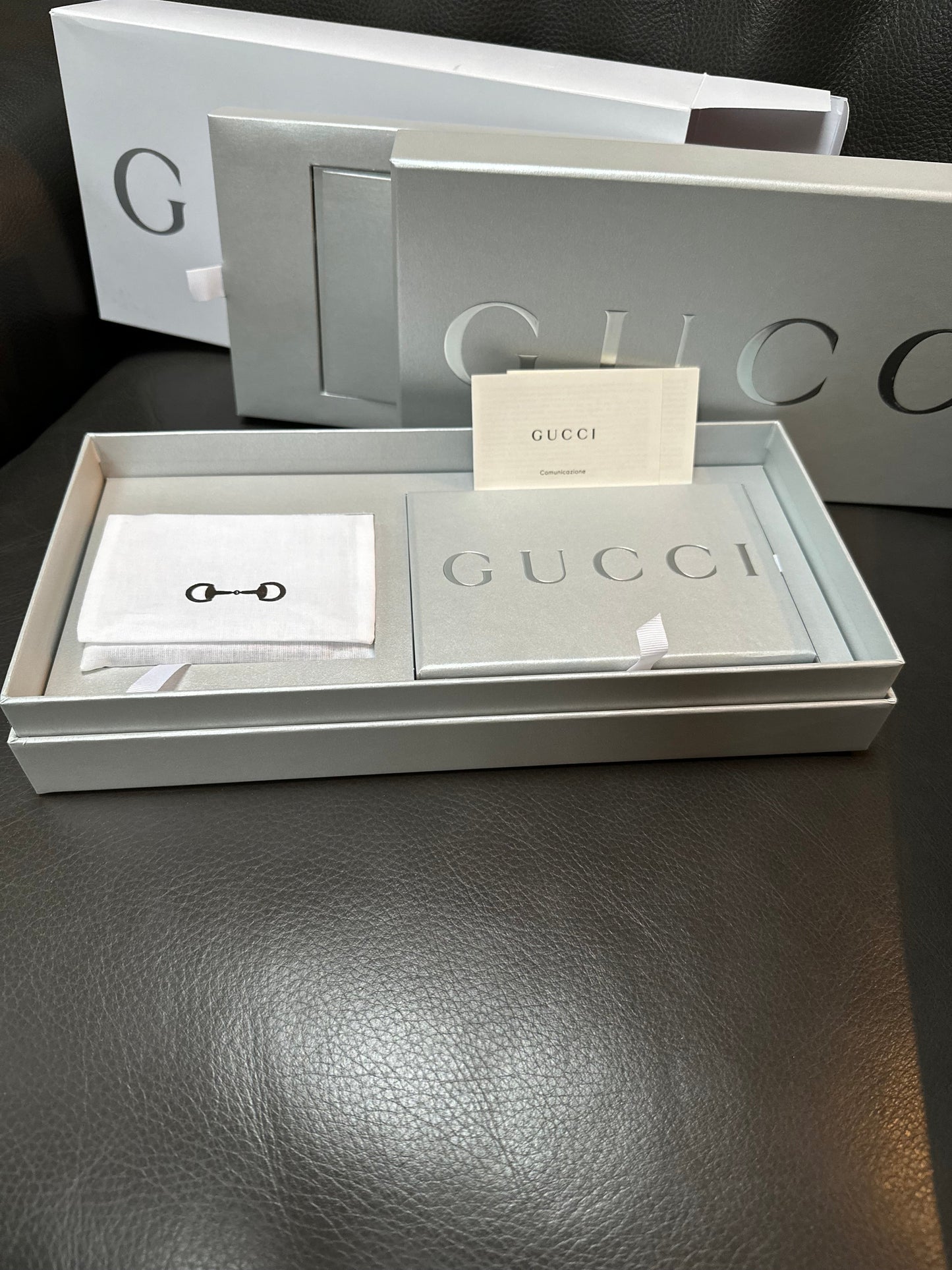 Gucci Card Case with Horsebit in Limited Edition Gift Box with Oversized Playing Cards