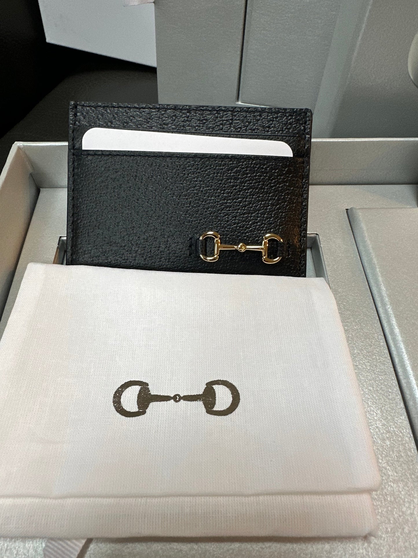 Gucci Card Case with Horsebit in Limited Edition Gift Box with Oversized Playing Cards