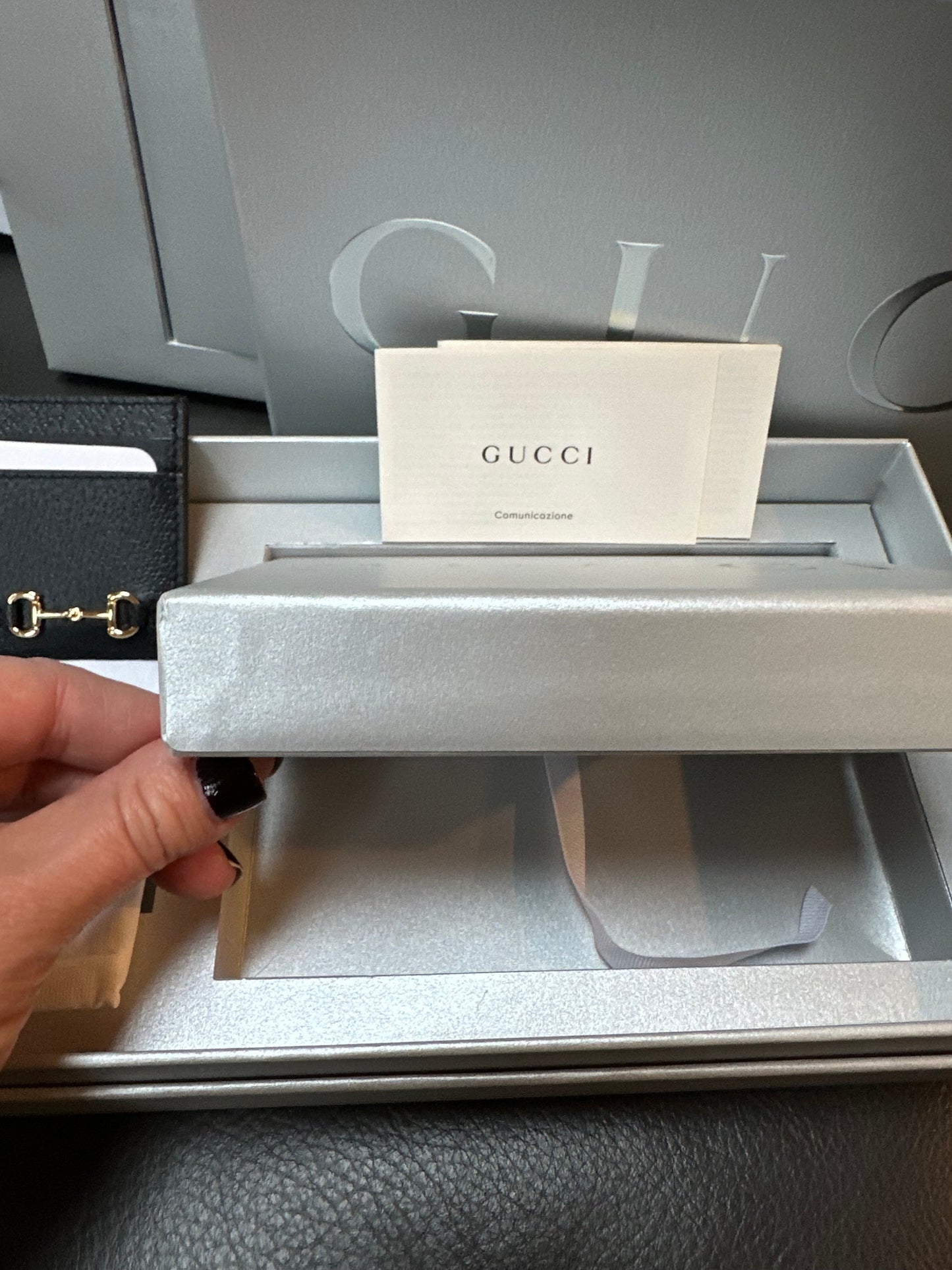 Gucci Card Case with Horsebit in Limited Edition Gift Box with Oversized Playing Cards