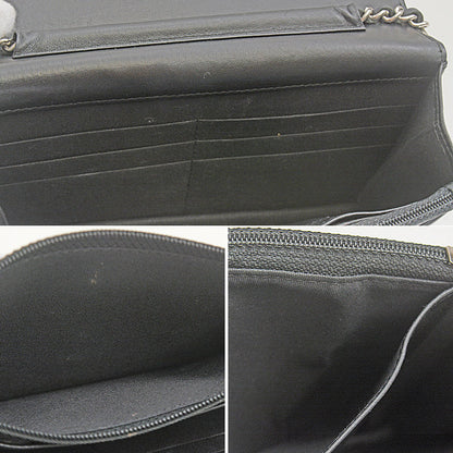Chanel Airline Chain Shoulder Bag Blue Black White