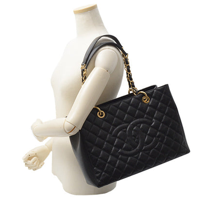 Chanel Caviar Skin Chain Shoulder Bag Black