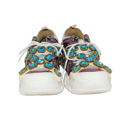 Gucci 2018 Flashtrek Chunky Sneakers with Removable Crystals 36