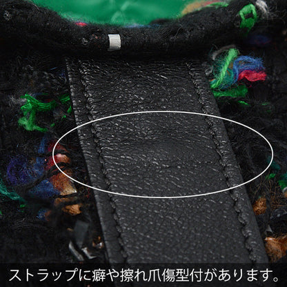 Chanel Tweed Robot Design Tote Bag Black