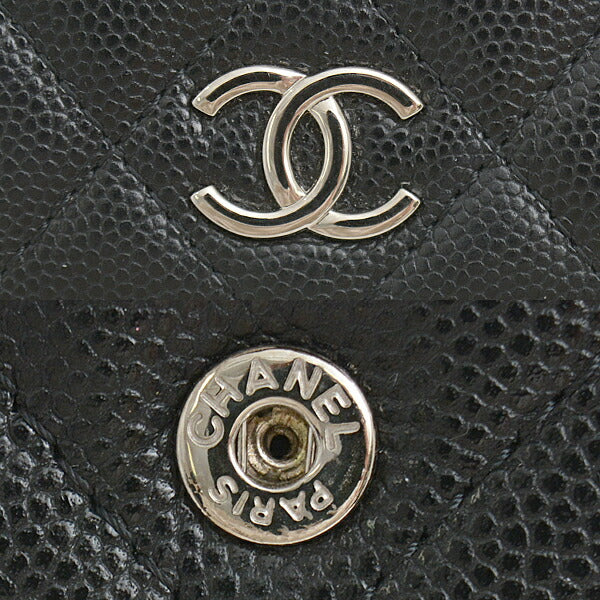 Chanel Caviar Skin Trifold Wallet Black