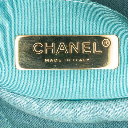 Blue Chanel Medium Denim 19 Flap Satchel