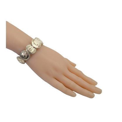 Chanel CC Medallion Coin Cuff Bracelet